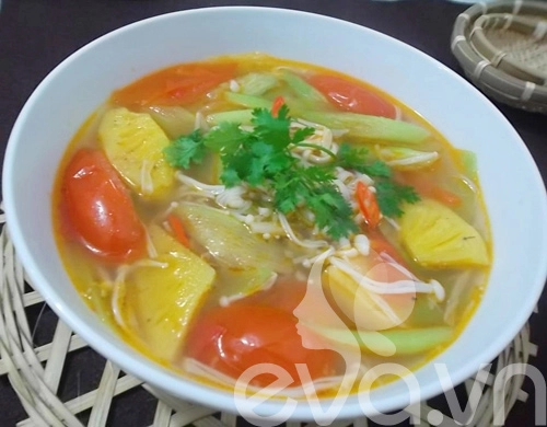 Canh nấm nấu chua thanh mát - 10