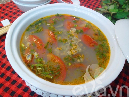 Canh riêu hến chua chua ngon miệng - 10