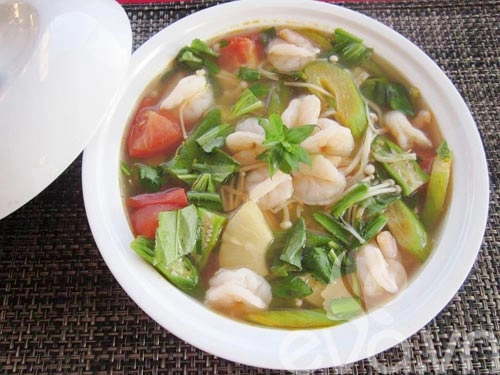 Canh tôm nấu chua ngon tuyệt - 7