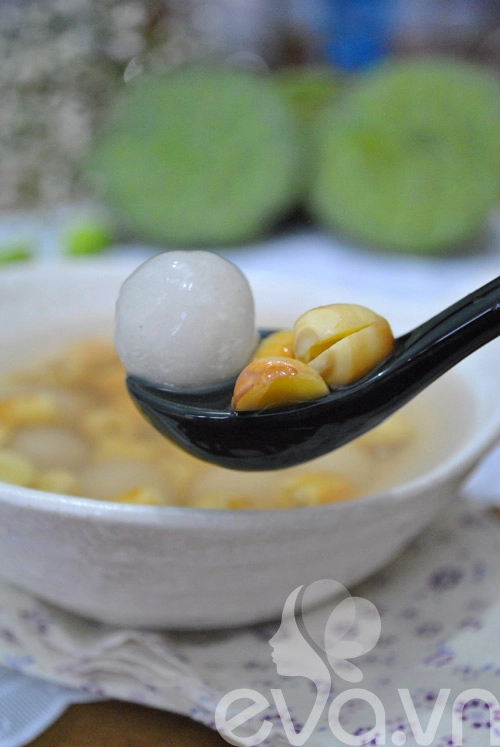 Chè hạt sen trân châu bọc dừa thơm mát - 9