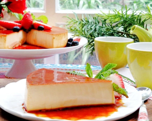 Cheese cake flan béo mềm thơm ngon - 9