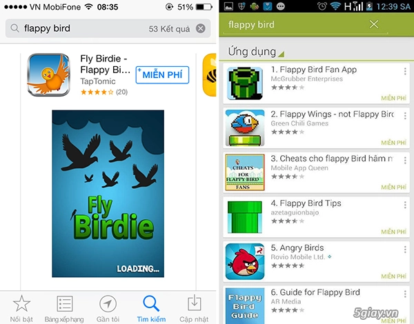 Flappy bird đa bi gơ khoi app store va google play - 1