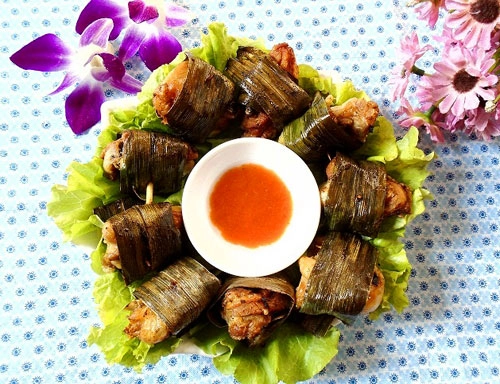 Gà cuộn lá dứa chiên thơm lừng - 8