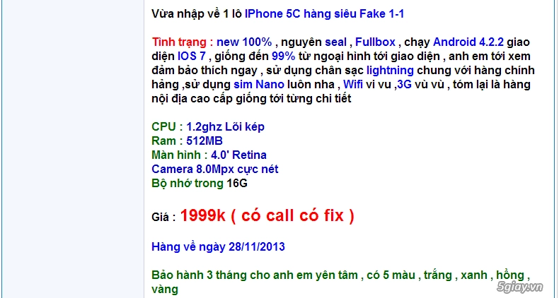 Iphone 5c đã có hàng siêu fake - 4