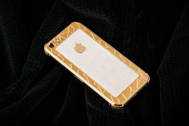 Iphone 5s mạ vàng bọc da cá sấu giá 35 triệu ở vn - 1
