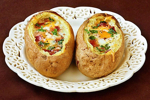 Khoai tây nhồi trứng nướng - 3