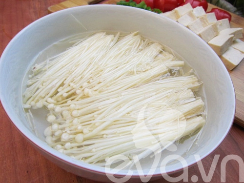 Lạ với canh ngao đậu phụ nấu nấm - 3