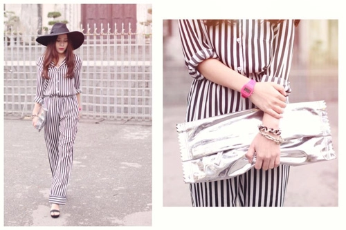 Lưu hương giang đụng style đồ ngủ với băng phạm - 1