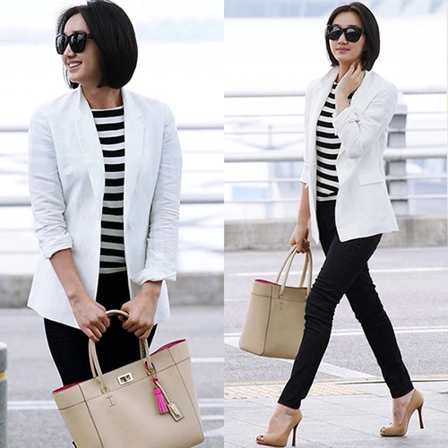 Mặc áo blazer mùa hè chất như sao hàn - 8