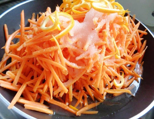 Mứt sợi cà rốt vỏ cam thơm ngon dịp tết - 3