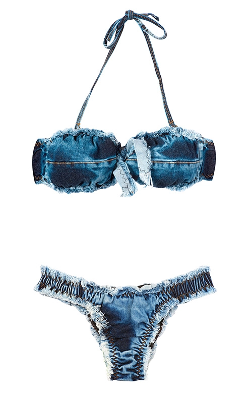 Thu này rộn ràng bãi biển với bikini denim - 10