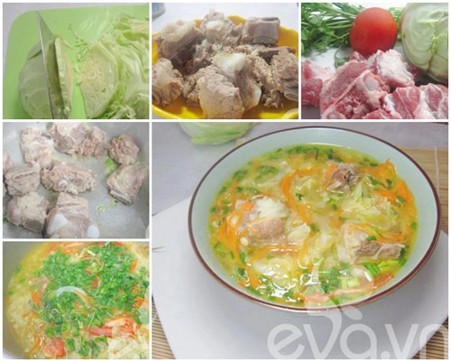 Thực đơn trứng cuộn canh cải sườn - 2