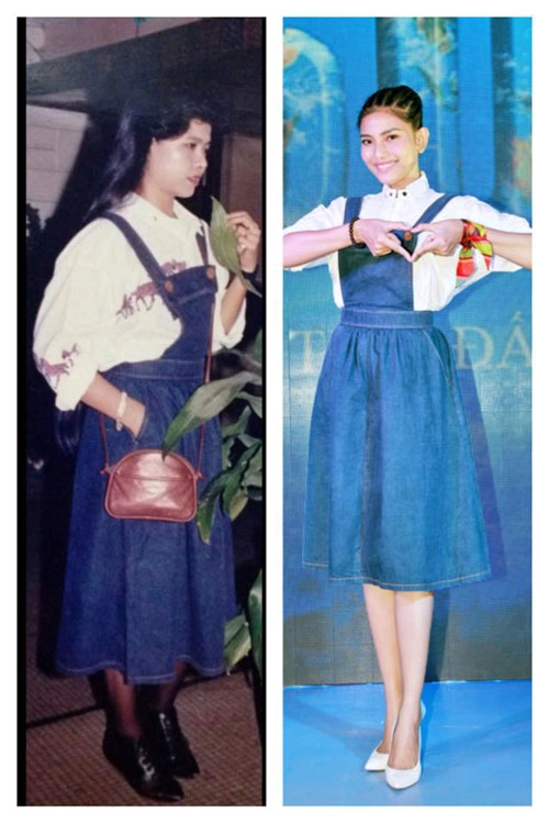 Trương may thích mặc đồ 30 năm trước của mẹ - 1