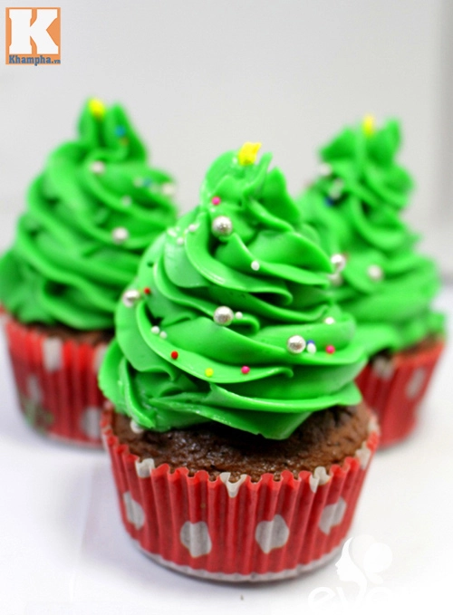 Tự làm bánh cupcake cây thông noel đẹp mắt - 6