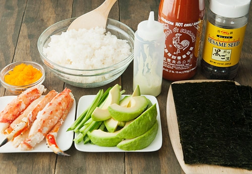 Tự làm sushi hình ốc quế thơm ngon - 5