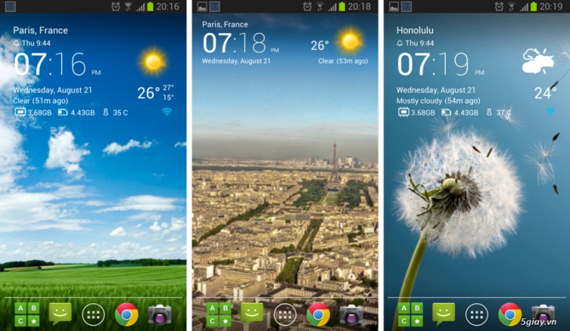 Ứng dụng widget đồng hồ và thời tiết cực đẹp cho android - 1