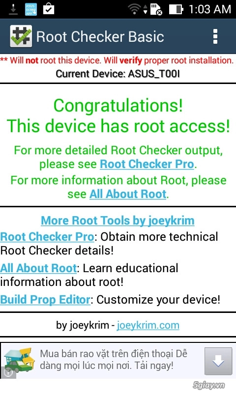 video root zenfone4 100 thành công - ngay cả máy bị lỗi do root nhầm tool của zen 5 - 1