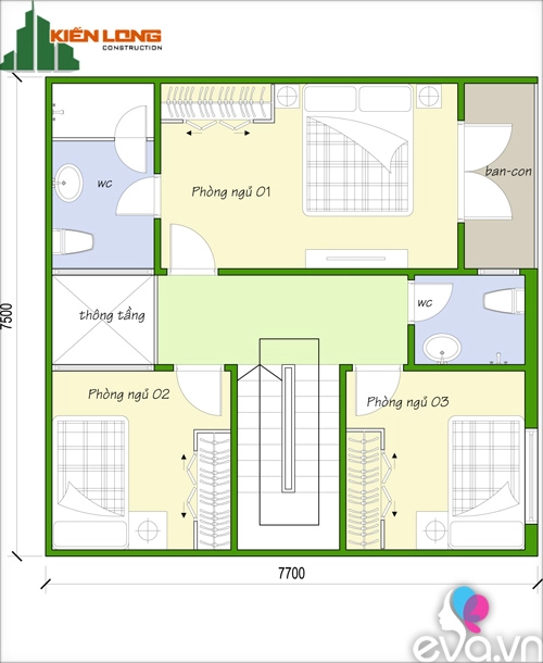 Xây nhà 3 tầng nuột mắt nhìn trong hẻm - 2