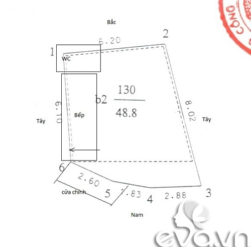 Xây nhà méo 48m2 kinh phí 500 triệu - 1