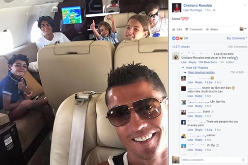 Dân mạng việt lại đại náo trang cá nhân của ronaldo - 1