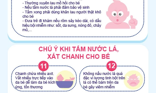 Infographics xử bay rôm sảy mùa hè cho bé - 6