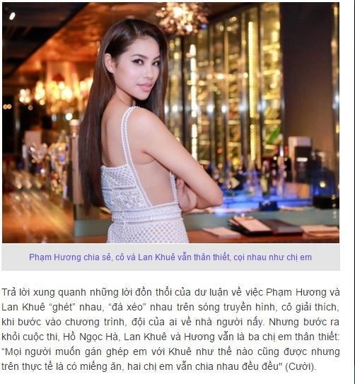 Phạm hương lại phát ngôn mâu thuẫn về mối quan hệ với lan khuê - 4