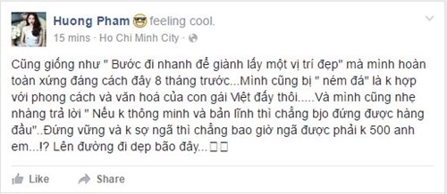 Phạm hương lên tiếng giữa bão tố dư luận về the face - 8