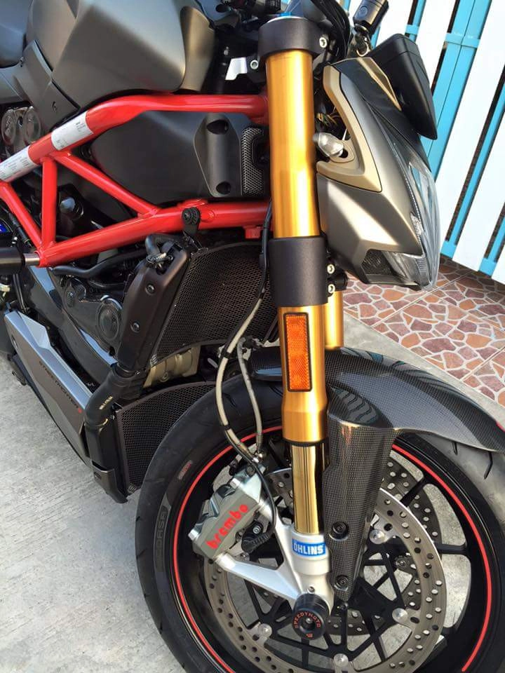 Ducati streetfighter s mạnh mẽ trong dàn áo xám mờ - 3