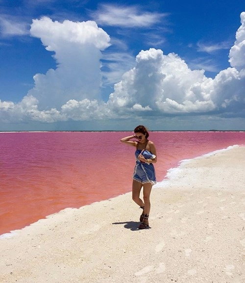 Hồ nước màu hồng tuyệt đẹp khiến giới trẻ thay nhau chụp ảnh - 4