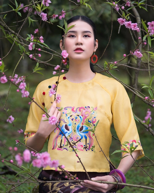 Hồn việt đậm đà trong những tà áo dài gấm - 1