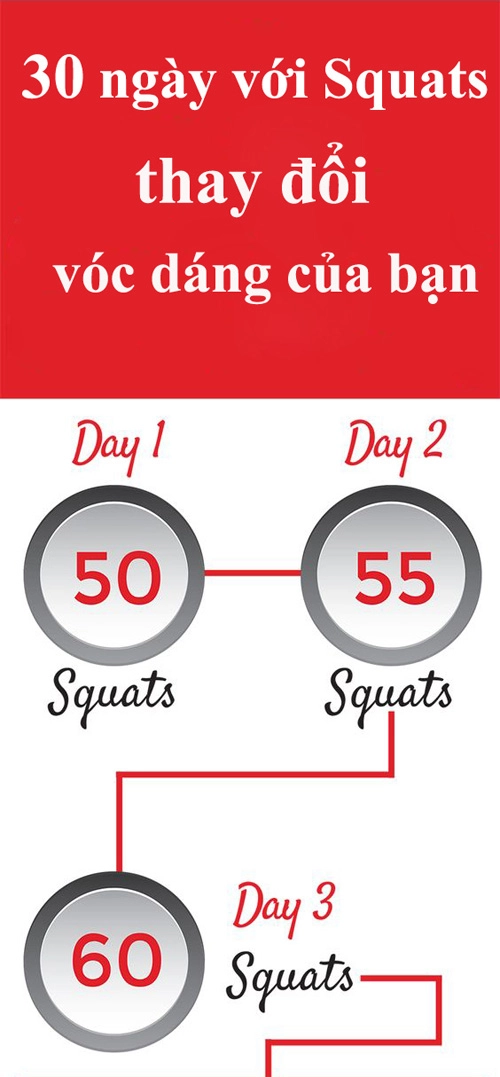 Lịch trình 30 ngày thay đổi vóc dáng với squats - 2