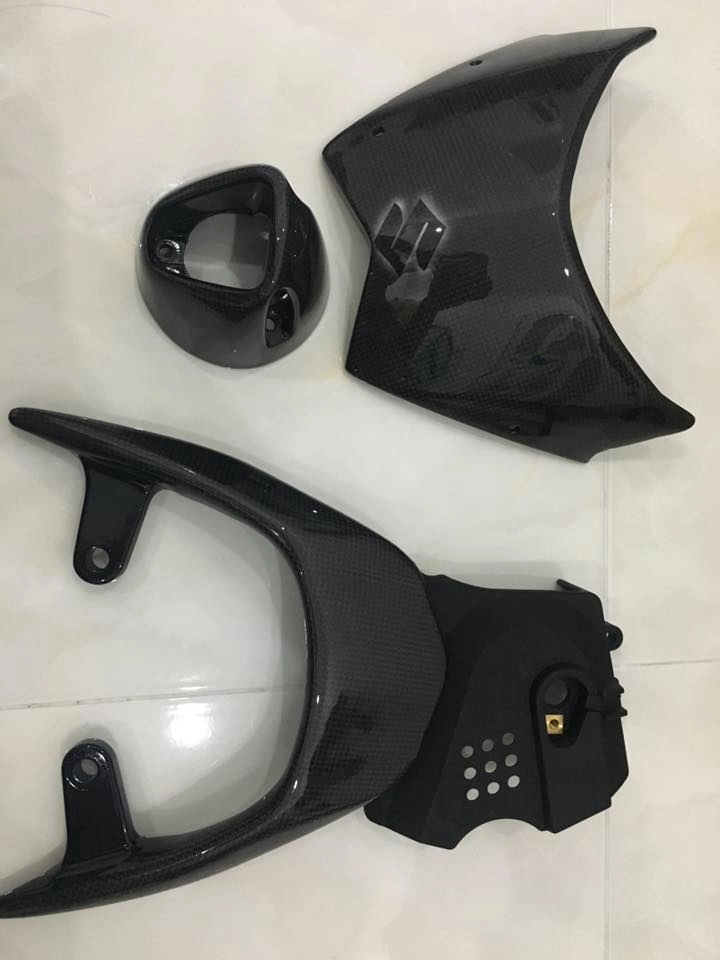 Những phụ tùng suzuki raider ốp carbon fiber độc đáo - 1