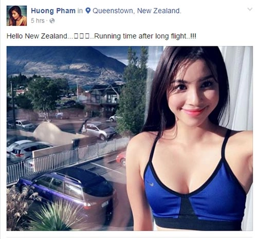 Phạm hương đi chạy thể dục ngay khi đến new zealand - 1