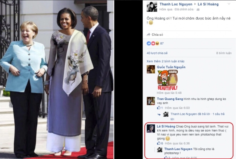 Sự thật đằng sau bức ảnh phu nhân obama mặc áo dài việt nam - 2