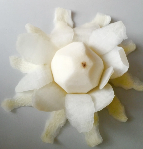 Tỉa hoa hồng từ củ cải trắng siêu đẹp - 5