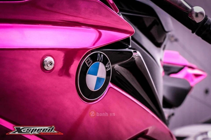 Bmw s1000rr 2015 màu hồng chrome đầy nổi bật của nữ biker thái - 3
