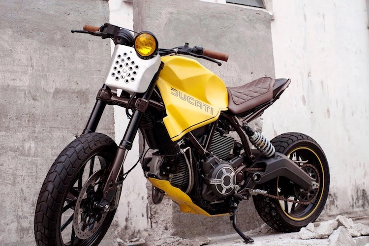 Ducati scrambler độ độc đáo với phong cách tracker trần trụi - 1