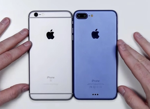  lộ mô hình iphone 7 plus có màu xanh mới - 1