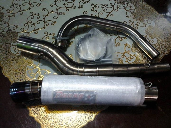 Đập hộp pô daeng racing cho suzuki raider 150 satria f150 belang - 2