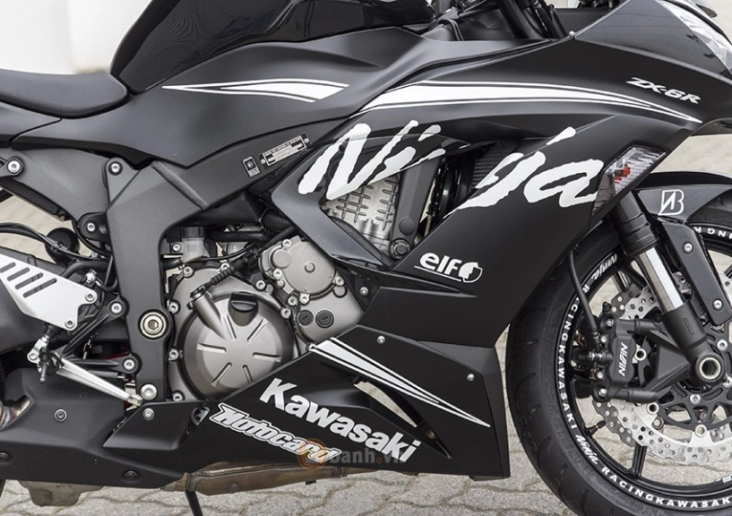 Kawasaki ninja zx-6r siêu ngầu trong bản độ black ultra - 11