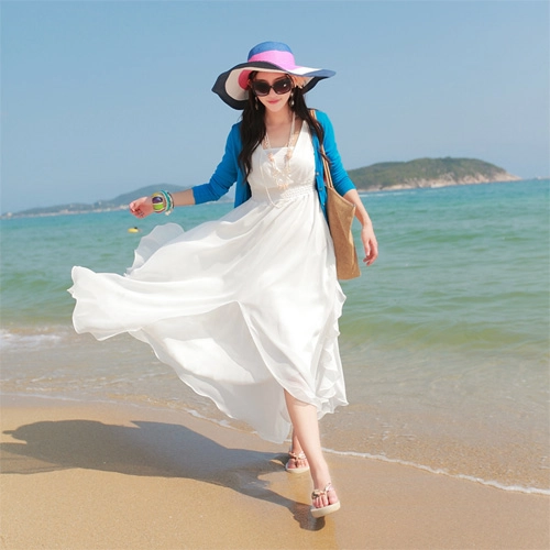 Váy maxi vải voan đẹp cho cô nàng điệu đà dạo biển đón nắng hè 2017 - 5