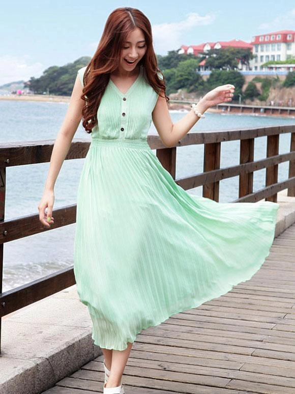 Váy maxi vải voan đẹp cho cô nàng điệu đà dạo biển đón nắng hè 2017 - 12