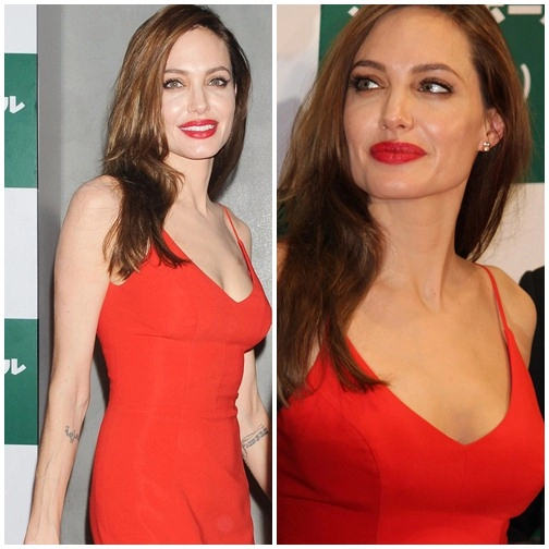 Angelina jolie gợi cảm với áo váy tôn vòng 1 - 7