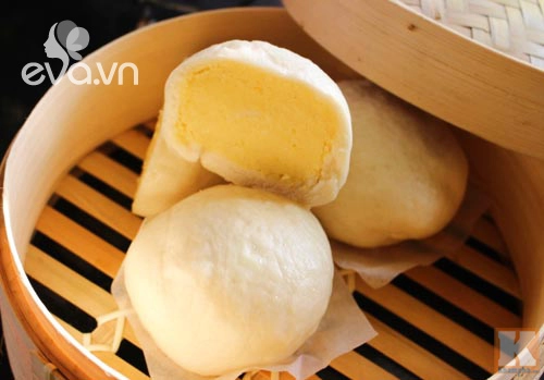 Bánh bao nhân đậu xanh nóng hổi cho bữa sáng - 9