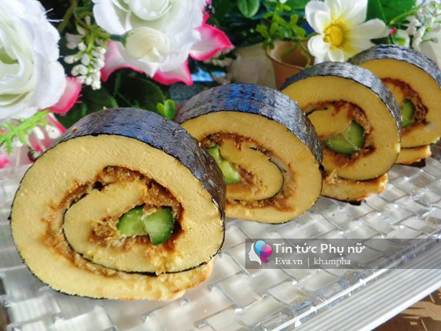 Bánh bông lan cuộn kiểu sushi ngon mê ly - 9