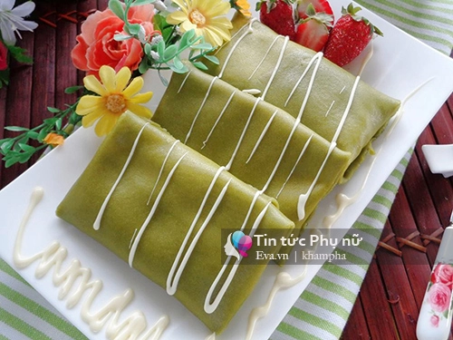 Bánh crepe trà xanh sầu riêng chuẩn vị - 14