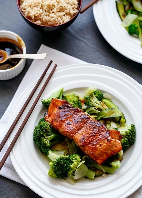 Cá hồi sốt teriyaki ngon không phải nghĩ - 5