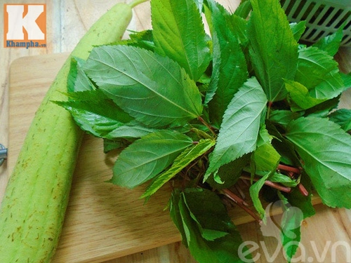 Canh cáy nấu rau đay mướp hương - 3