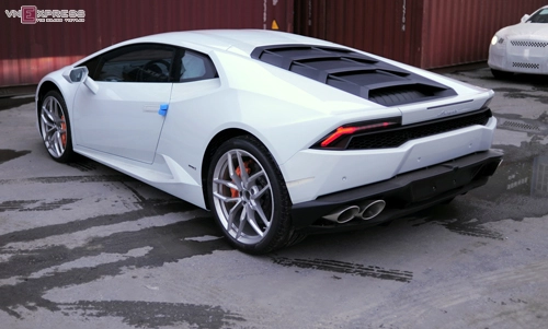  chi tiết siêu xe lamborghini huracan màu trắng - 7