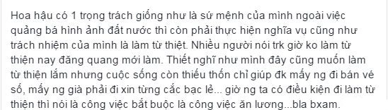 Hoa hậu việt nam khánh thi gây tranh cãi khi nhận xét hoa hậu đi từ thiện - 6